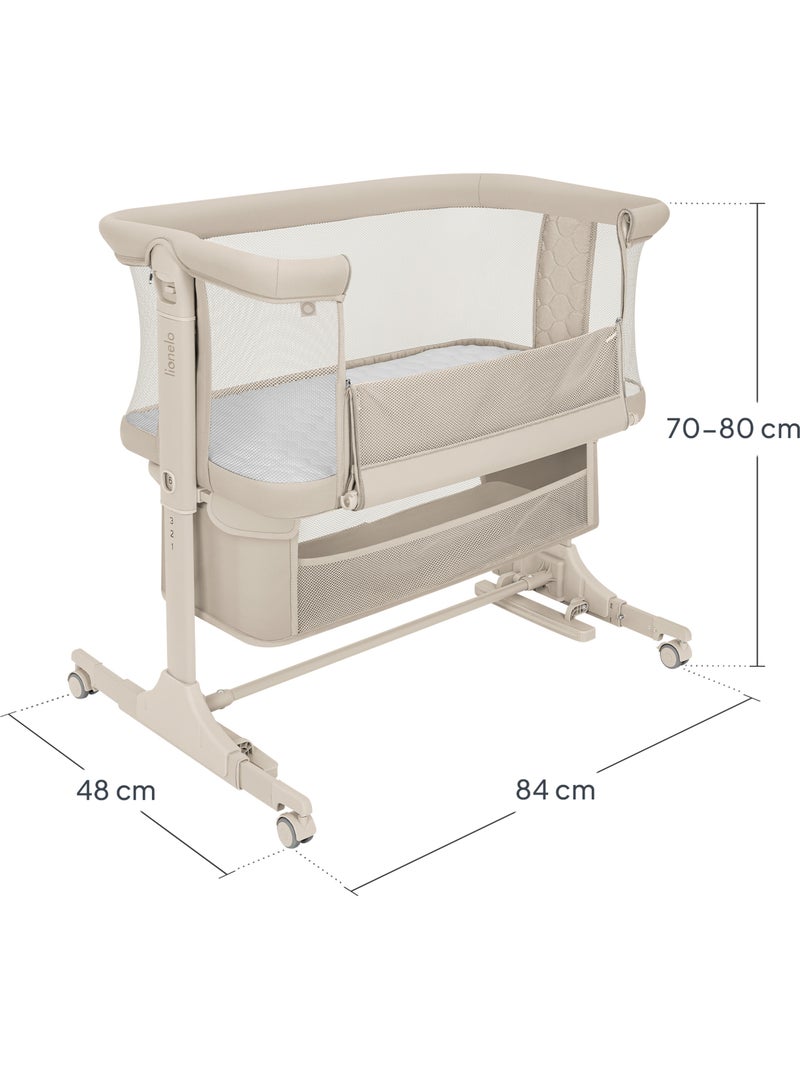 Letto co-sleeping 3 in 1 LIONELO Jodie - Culla - Regolabile in altezza e inclinazione Beige - Kiabi