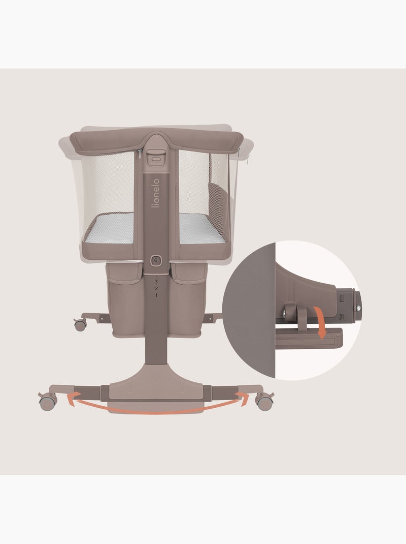Letto co-sleeping 3 in 1 LIONELO Jodie - Culla - Regolabile in altezza e inclinazione Tortora - Kiabi