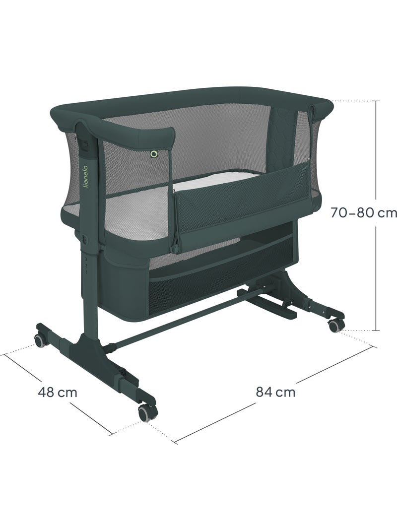 Letto co-sleeping 3 in 1 LIONELO Jodie - Culla - Regolabile in altezza e inclinazione Verde - Kiabi