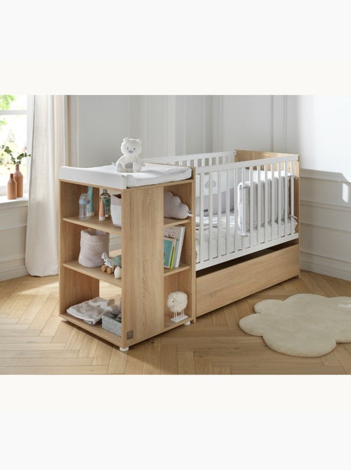 Letto combinato 120x60cm trasformabile in 90x190cm in pannelli effetto legno e - SAUTHON - Kiabi