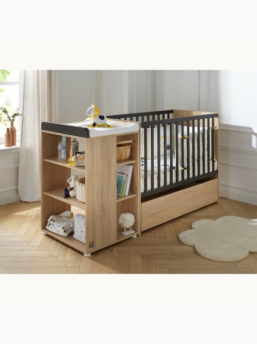 Letto combinato 120x60cm trasformabile in 90x190cm in pannelli effetto legno e - SAUTHON - Kiabi