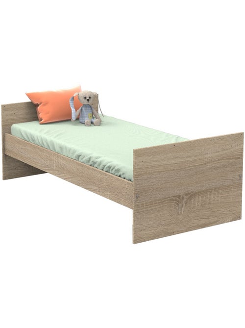 Letto combinato 120x60cm trasformabile in 90x190cm in pannelli effetto legno e - SAUTHON - Kiabi