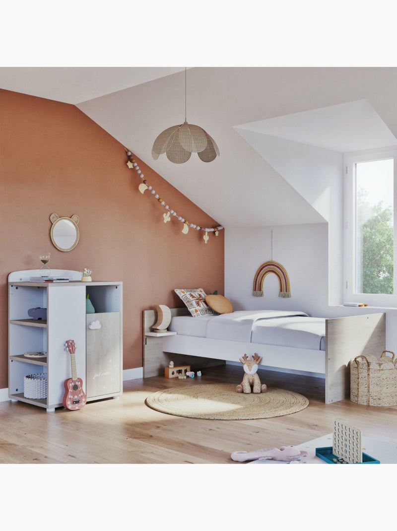 Letto combinato in legno trasformabile 120x60 - BABYPRICE Bianco - Kiabi
