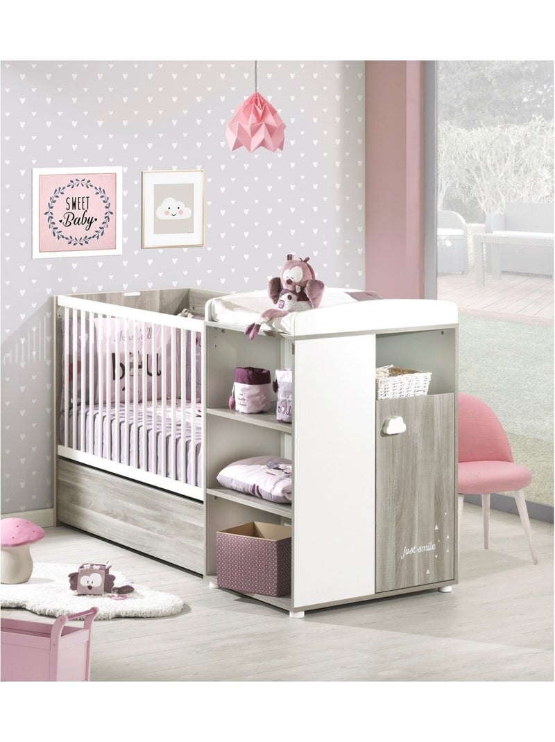 Letto combinato in legno trasformabile 120x60 - BABYPRICE Grigio - Kiabi