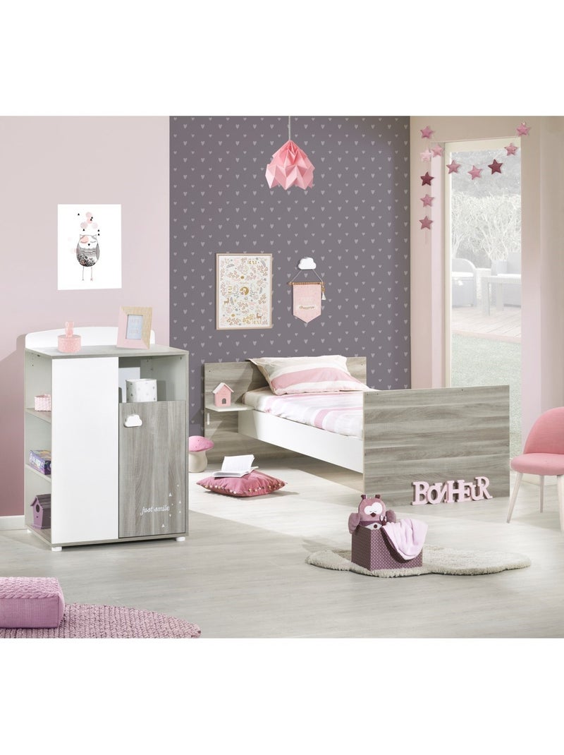 Letto combinato in legno trasformabile 120x60 - BABYPRICE Grigio - Kiabi