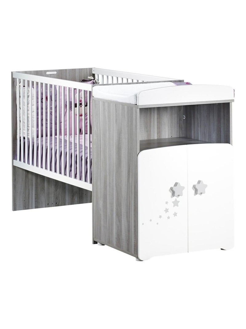 Letto combinato in legno trasformabile da 120x60 a - BABYPRICE Bianco - Kiabi