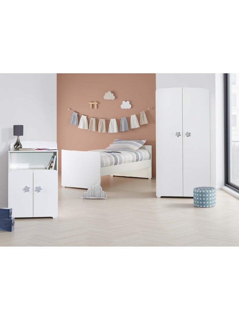 Letto combinato trasformabile da 120x60 a - BABYPRICE Bianco Grigio - Kiabi
