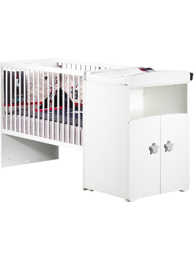 Letto combinato trasformabile da 120x60 a - BABYPRICE Bianco Grigio - Kiabi