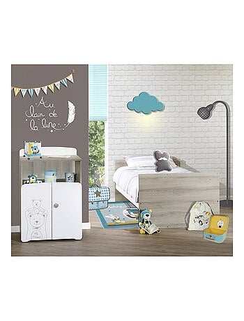 Letto combinato trasformabile da 120x60 a 90x190 in legno - BABYPRICE