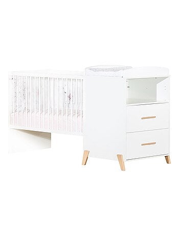 Letto combinato trasformabile da 120x60 a 90x190 in legno - BABYPRICE