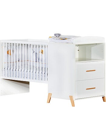 Letto combinato trasformabile da 120x60 a 90x190 in legno - BABYPRICE