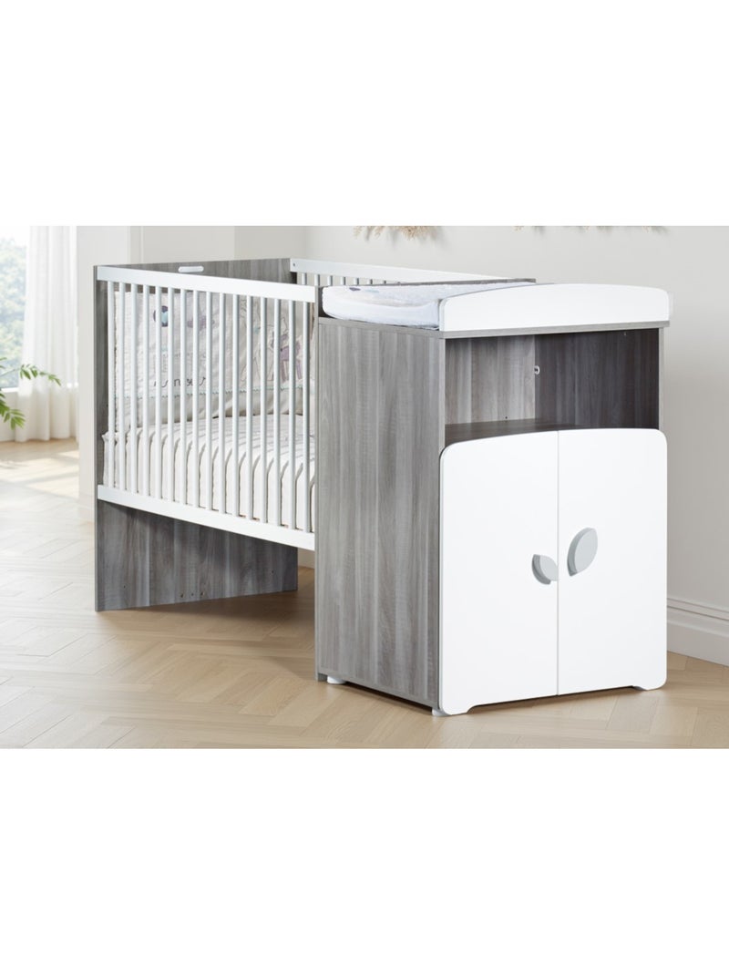 Letto combinato trasformabile da 120x60 a 90x190 in legno - BABYPRICE Grigio - Kiabi