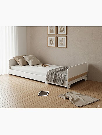 Letto estensibile per bambini in legno 80x140-165-190 carrousel con materasso