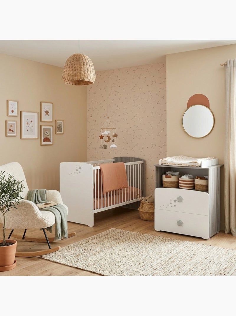 Letto in legno 120x60 con - BABYPRICE Bianco - Kiabi