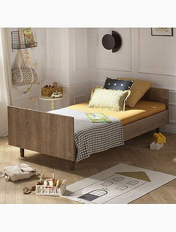 Letto junior 190x90 cm con rete e materasso - finitura rovere - SAUTHON