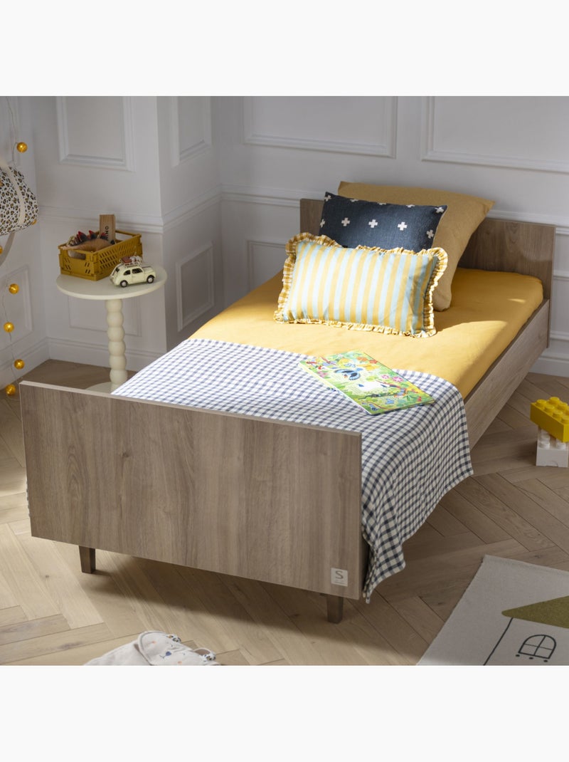 Letto junior 190x90 cm con rete e materasso - finitura rovere - SAUTHON Marrone - Kiabi