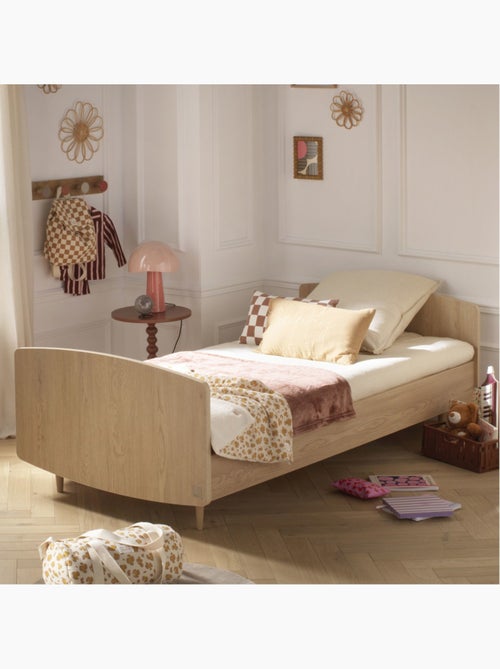 Letto junior 190x90 cm con rete e materasso inclusi - finitura in legno rovere - SAUTHON - Kiabi
