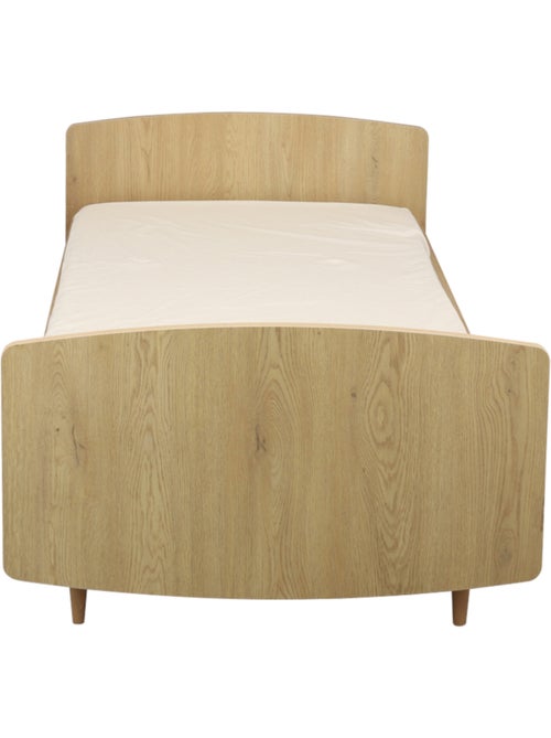 Letto junior 190x90 cm con rete e materasso inclusi - finitura in legno rovere - SAUTHON - Kiabi