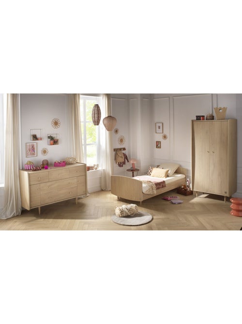 Letto junior 190x90 cm con rete e materasso inclusi - finitura in legno rovere - SAUTHON - Kiabi