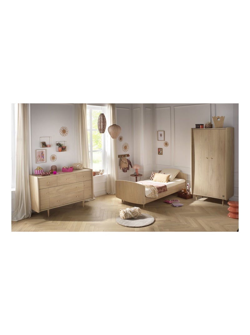 Letto junior 190x90cm in legno di quercia - SAUTHON Marrone - Kiabi