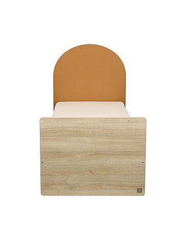 Letto Junior 90x190 - decoro in legno rovere seppia - testata ad - SAUTHON