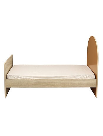 Letto Junior 90x190 - decoro in legno rovere seppia - testata ad - SAUTHON