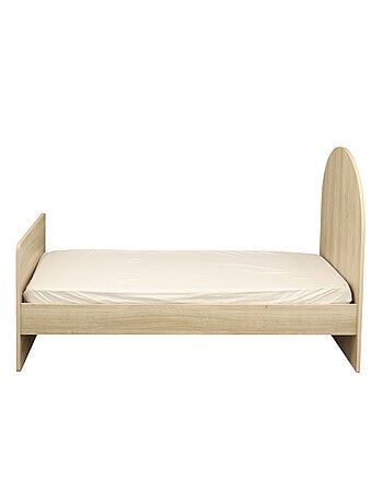 Letto Junior 90x190 - decoro in legno rovere seppia - testata ad - SAUTHON