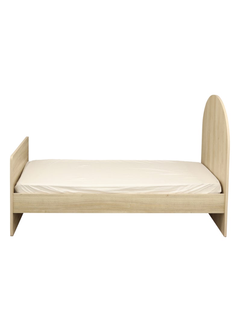 Letto Junior 90x190 - decoro in legno rovere seppia - testata ad - SAUTHON Marrone - Kiabi