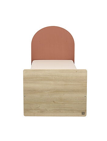 Letto Junior 90x190 - decoro in legno rovere seppia - testata ad - SAUTHON
