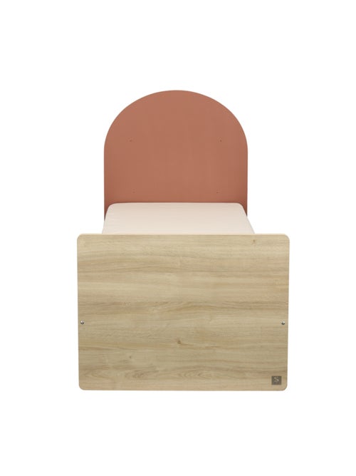 Letto Junior 90x190 - decoro in legno rovere seppia - testata ad - SAUTHON - Kiabi