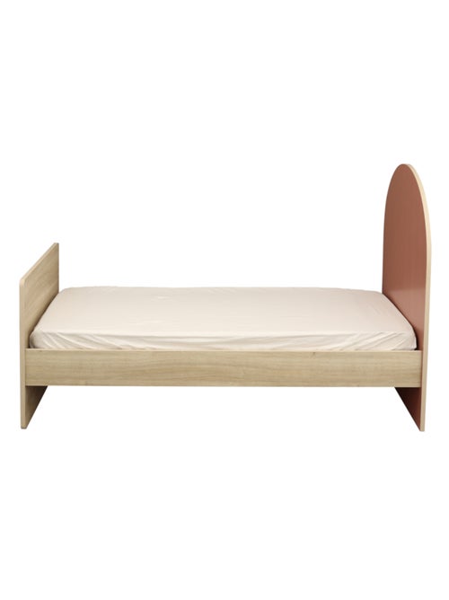 Letto Junior 90x190 - decoro in legno rovere seppia - testata ad - SAUTHON - Kiabi
