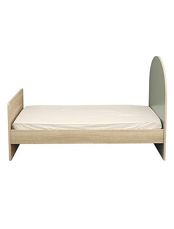 Letto Junior 90x190 - decoro in legno rovere seppia - testata ad - SAUTHON