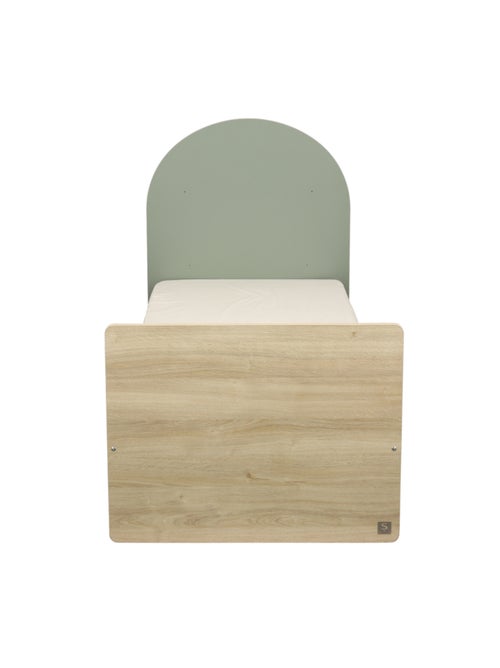 Letto Junior 90x190 - decoro in legno rovere seppia - testata ad - SAUTHON - Kiabi