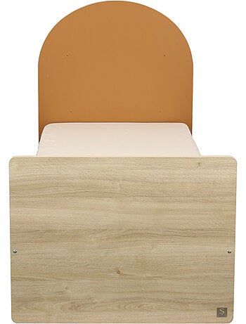 Letto junior 90x190 con rete e materasso - finitura rovere seppia - testiera ad - SAUTHON