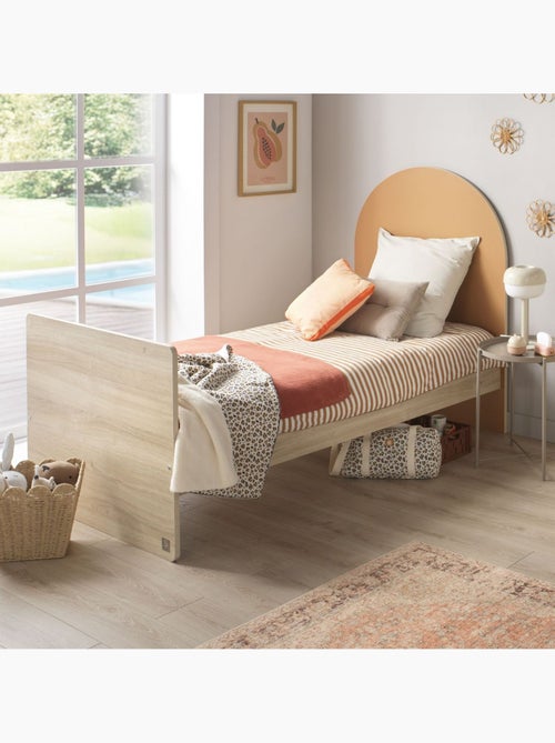 Letto junior 90x190 con rete e materasso - finitura rovere seppia - testiera ad - SAUTHON - Kiabi