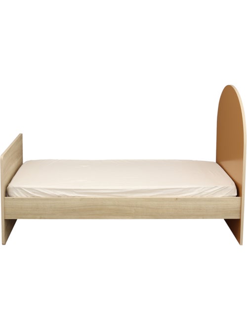 Letto junior 90x190 con rete e materasso - finitura rovere seppia - testiera ad - SAUTHON - Kiabi