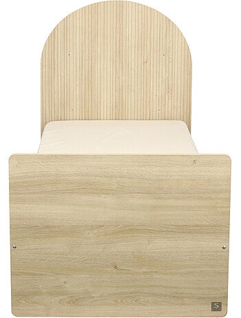 Letto junior 90x190 con rete e materasso - finitura rovere seppia - testiera ad - SAUTHON
