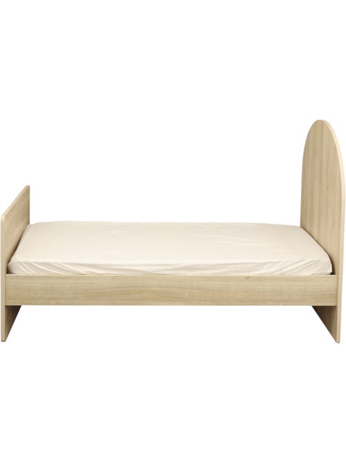 Letto junior 90x190 con rete e materasso - finitura rovere seppia - testiera ad - SAUTHON - Kiabi