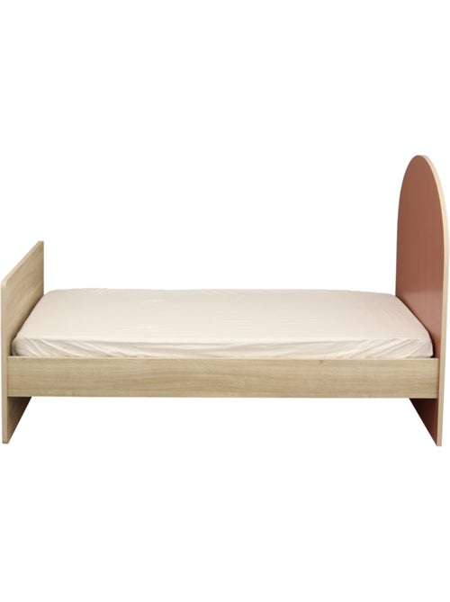 Letto junior 90x190 con rete e materasso - finitura rovere seppia - testiera ad - SAUTHON - Kiabi