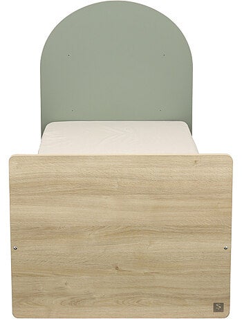 Letto junior 90x190 con rete e materasso - finitura rovere seppia - testiera ad - SAUTHON