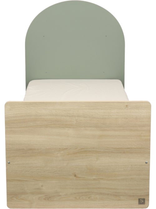 Letto junior 90x190 con rete e materasso - finitura rovere seppia - testiera ad - SAUTHON - Kiabi