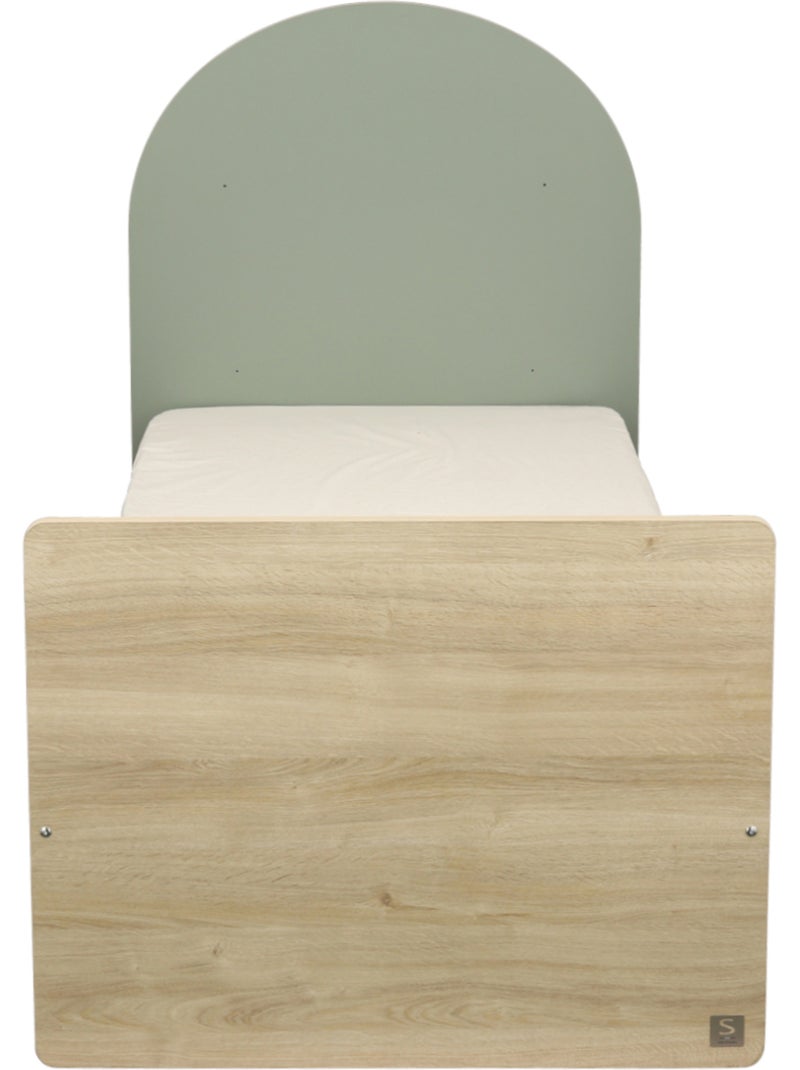 Letto junior 90x190 con rete e materasso - finitura rovere seppia - testiera ad - SAUTHON Verde - Kiabi