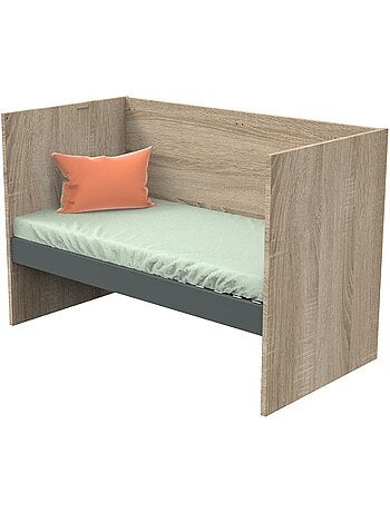 Letto per bambini 140x70cm trasformabile in letto junior 90x200cm in pannelli effetto - SAUTHON