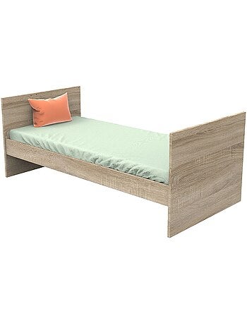 Letto per bambini 140x70cm trasformabile in letto junior 90x200cm in pannelli effetto - SAUTHON