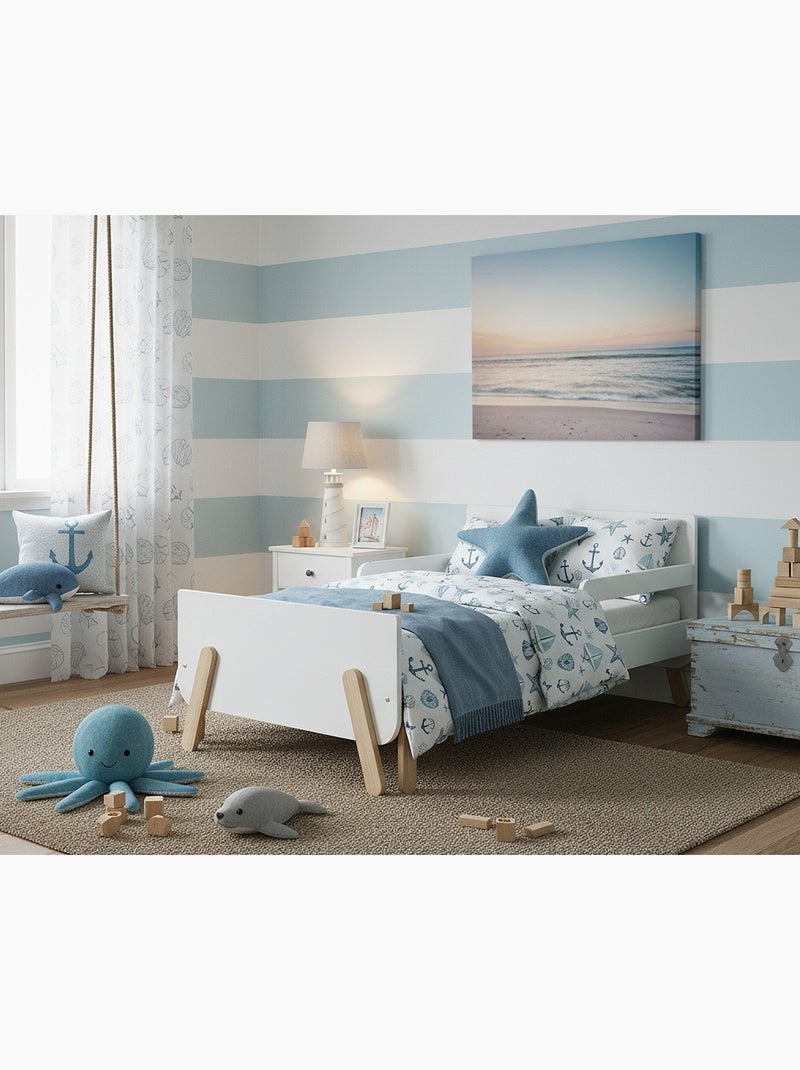 Letto per bambini estensibile in legno 80x140-165-190 pirate Bianco - Kiabi