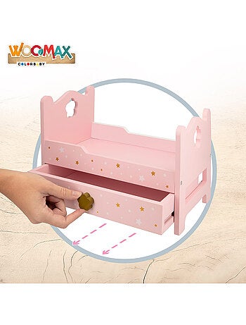 Letto per bambole in legno WOOMAX