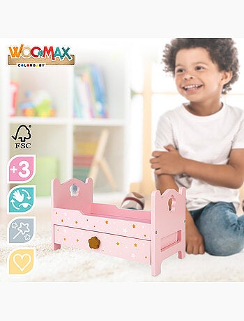 Letto per bambole in legno WOOMAX