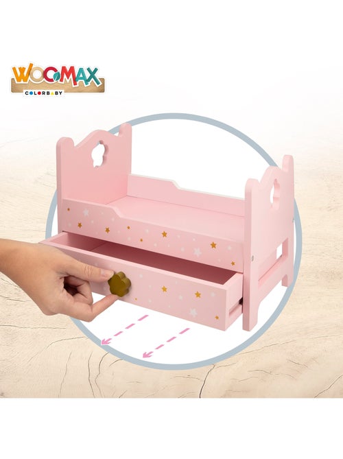 Letto per bambole in legno WOOMAX - Kiabi