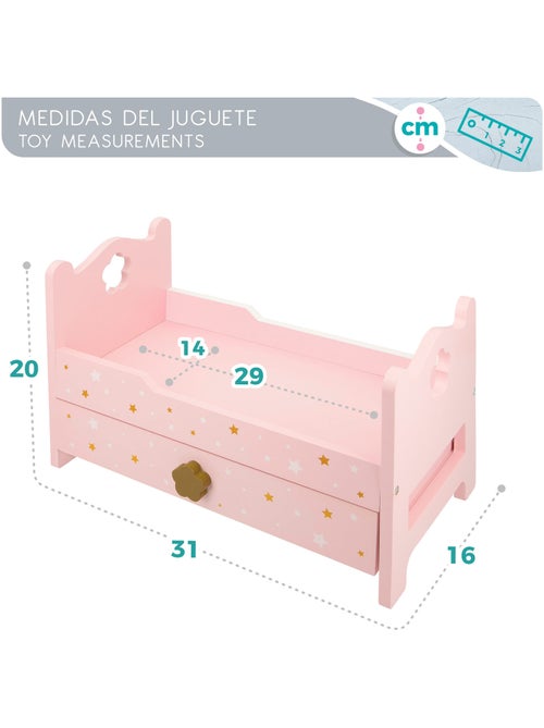 Letto per bambole in legno WOOMAX - Kiabi