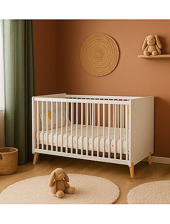 Letto trasformabile 140x70 - Little Big Bed su gambe in legno - BABYPRICE